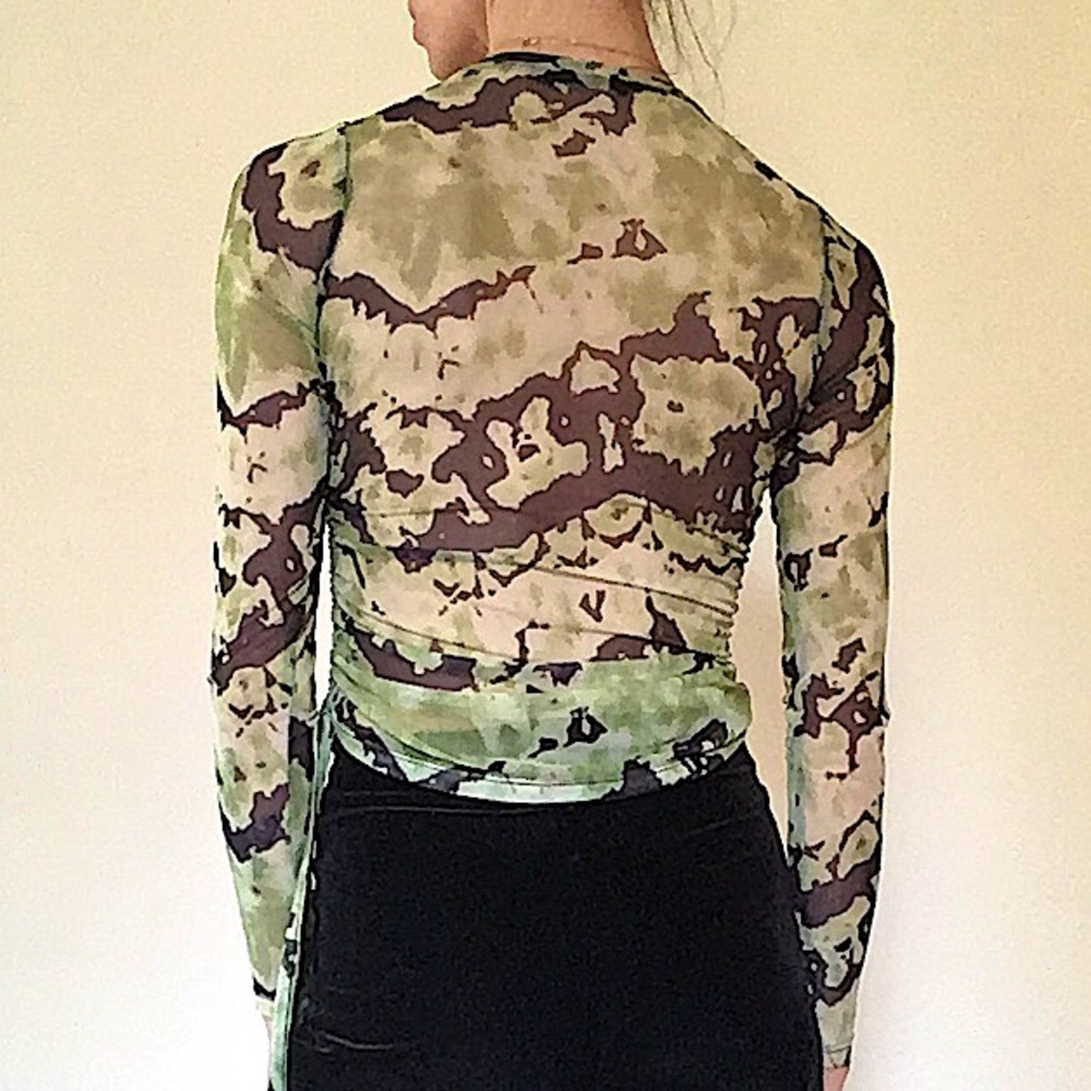 Mesh Long Sleeve Top